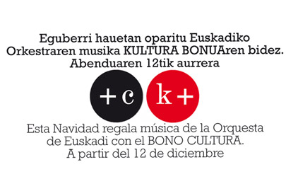 Compra música de la Orquesta de Euskadi con el Bono Cultura