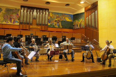 Concierto de la Sección de Violoncellos de la Orquesta de Euskadi en las Matinées de Miramón