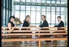 Sesión de fotos de la Orquesta Sinfónica de Euskadi a principios de la Temporada.