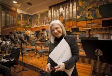 Teresa Catalán en la sede de la Orquesta de Euskadi